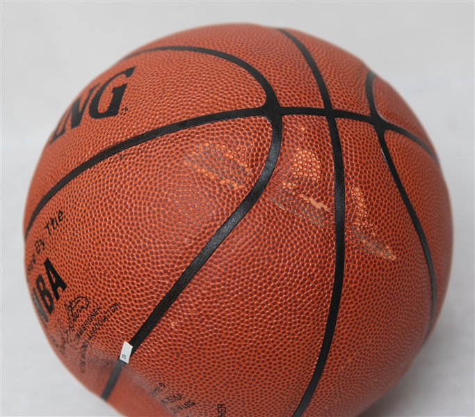 Lot of (2) Autographed Basketballs w. Walt Frazier and Shaquille O'Neal (JSA Auction Letter)