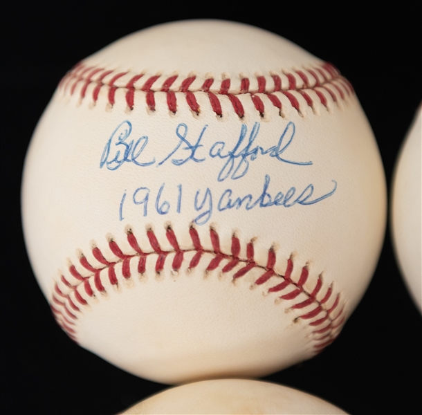 Lot of (12) Autographed Baseballs w. Duke Snider, Enos Slaughter, Bobby Shantz, Joe DeMaestri and Others (JSA Auction Letter)