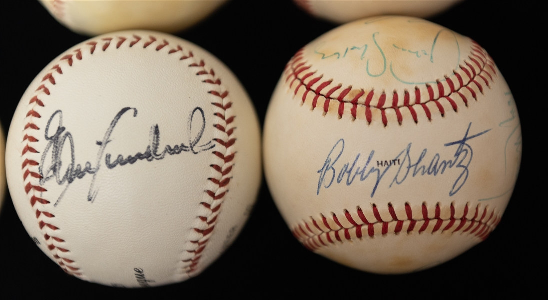 Lot of (12) Autographed Baseballs w. Duke Snider, Enos Slaughter, Bobby Shantz, Joe DeMaestri and Others (JSA Auction Letter)