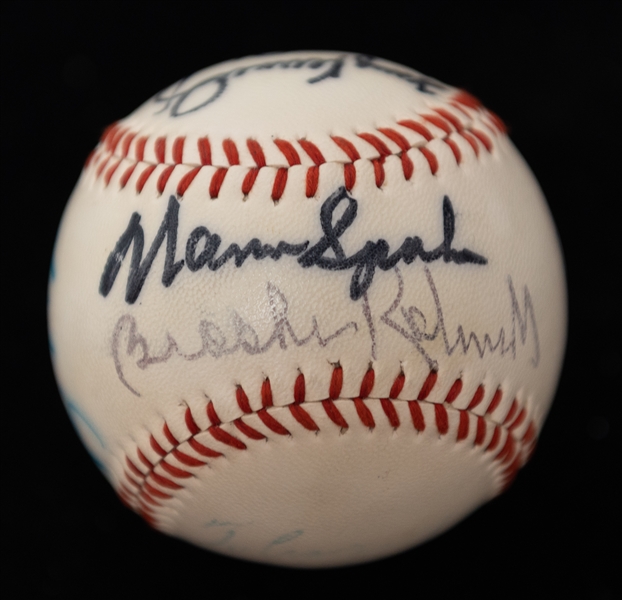 Lot of (3) Multi-Signed Baseballs w. Mike Schmidt, Warren Spahn, Frank Robinson, and Others (JSA Auction Letter)