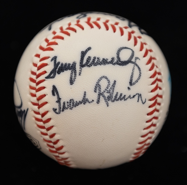 Lot of (3) Multi-Signed Baseballs w. Mike Schmidt, Warren Spahn, Frank Robinson, and Others (JSA Auction Letter)