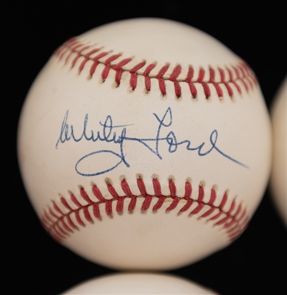 Lot of (6) HOF Autographed Baseballs w. Killebrew, Spahn, Snider, Kell, and Ford (JSA Auction Letter)