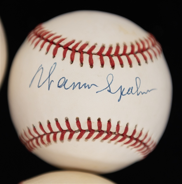 Lot of (6) HOF Autographed Baseballs w. Killebrew, Spahn, Snider, Kell, and Ford (JSA Auction Letter)