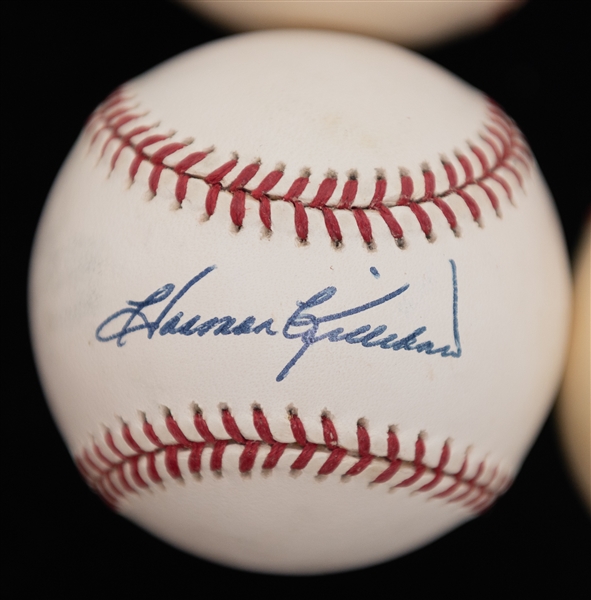 Lot of (6) HOF Autographed Baseballs w. Killebrew, Spahn, Snider, Kell, and Ford (JSA Auction Letter)