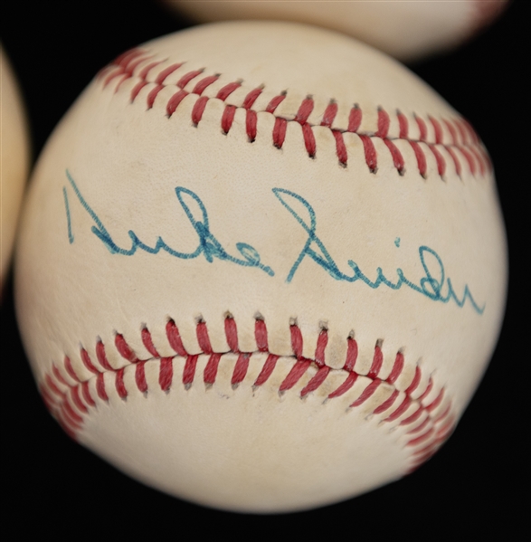 Lot of (6) HOF Autographed Baseballs w. Killebrew, Spahn, Snider, Kell, and Ford (JSA Auction Letter)