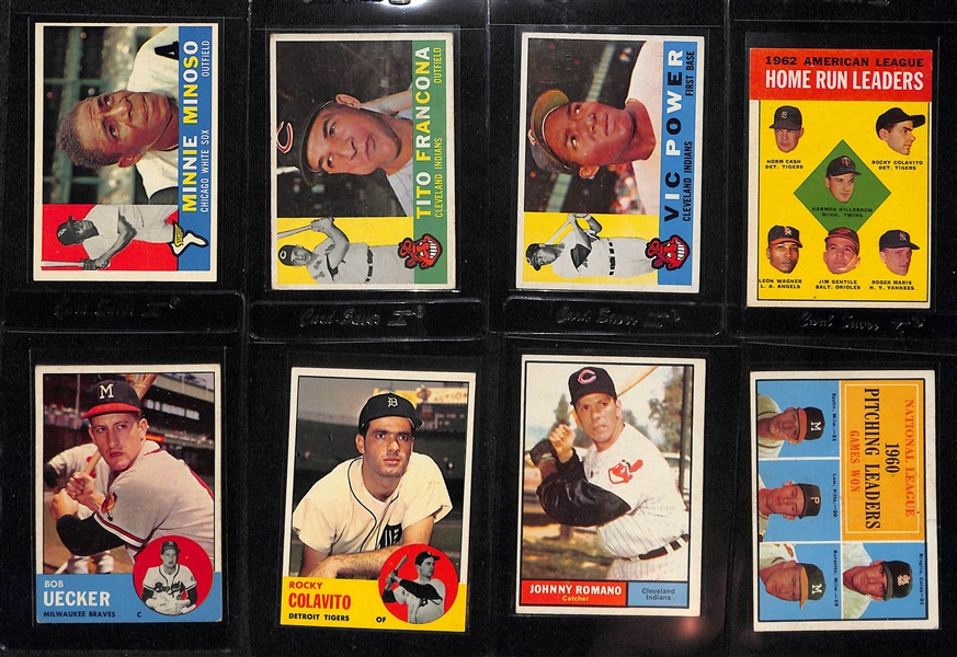 Lot of (80) 1960, 1961 & 1963 Topps Baseball Cards w. Many Stars!