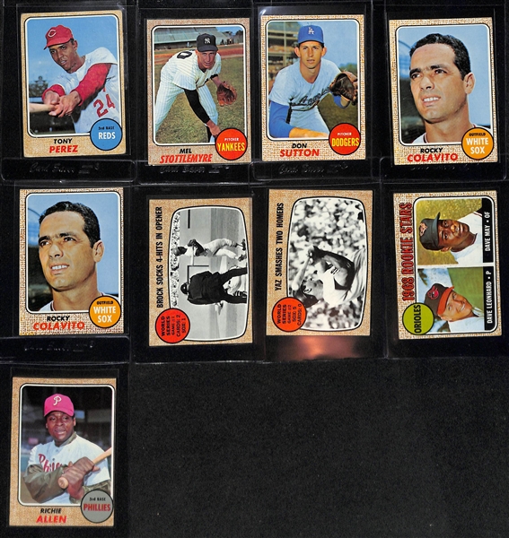 Lot of (36) 1967 and (21) 1968 Topps Baseball Cards w. Ford, Uecker, Jenkins, Kaat, Marichal, and More!