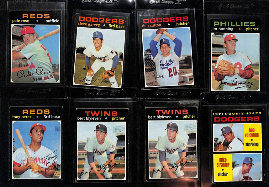 Lot of (30+) 1970 and (20) 1971 Topps Baseball Cards w. (2) Blyleven RC, Rose, Aaron, Robinson, Marichal and Others