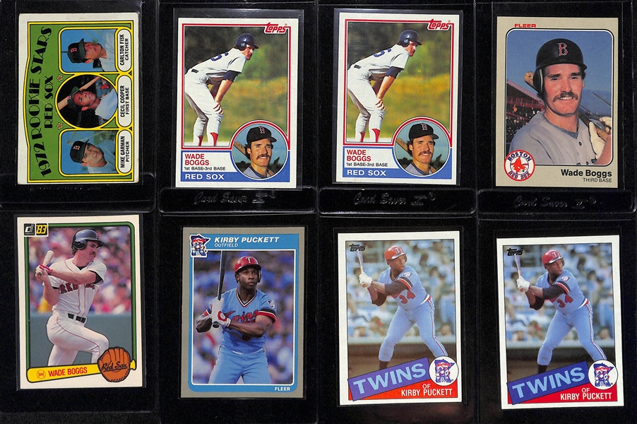 Lot of (16) 1970s & 80s Rookie Star Lot w. Winfield, O. Smith, (2) Eddie Murray, Ripken, Clemens and More