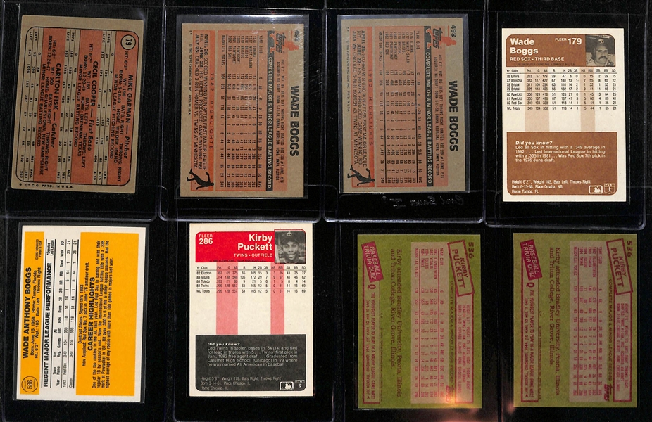 Lot of (16) 1970s & 80s Rookie Star Lot w. Winfield, O. Smith, (2) Eddie Murray, Ripken, Clemens and More