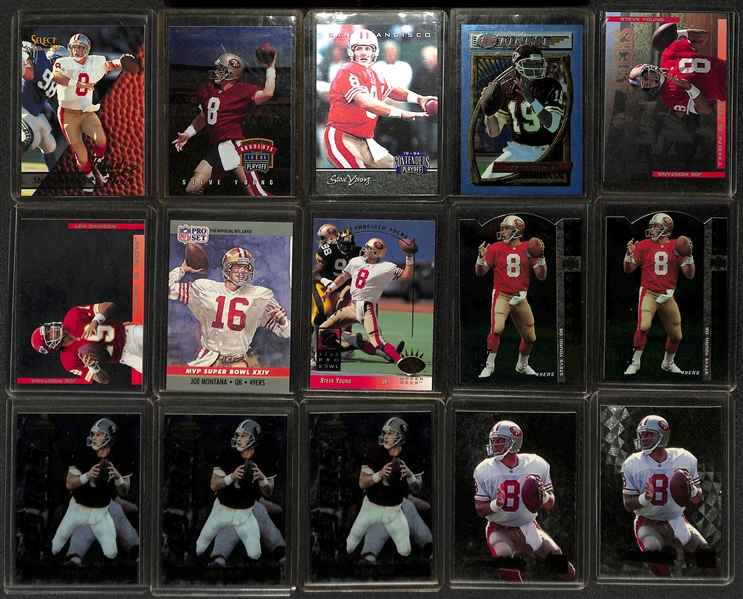Huge Lot of (400+) Mostly 1990s 49ers Football Cards All Montana, Rice, and Young 