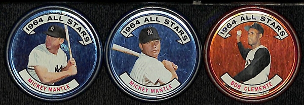 Lot of (13) 1964 Topps Coins w. Both Mickey Mantle All Stars