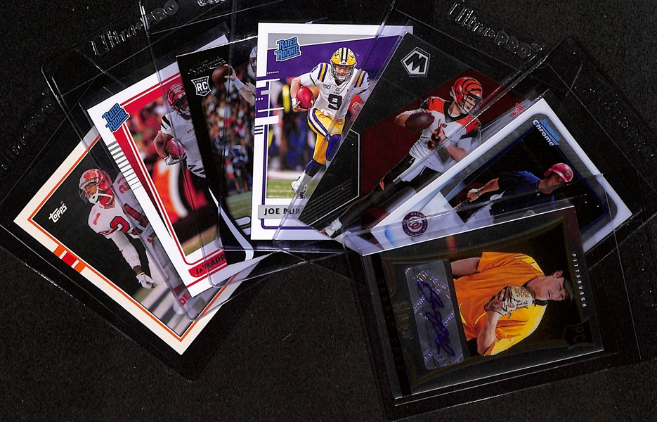 (7) Rookie Cards (Gerrit Cole Autograph, Bryce Harper, (2) Joe Burrow, Mac Jones, Ja'Marr Chase, Deion Sanders)