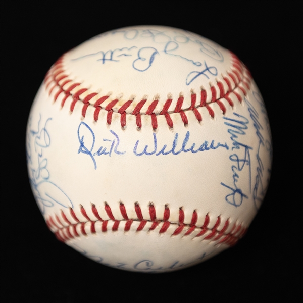 Signed Baseball Lot - Baseball w. 10 Autographs (Inc. PSA/DNA Letter w. Bob Gibson, Larry Doby, Ron Guidry, +) & Richard Goose Gossage Baseball (w. 4 Inscriptions and JSA COA)