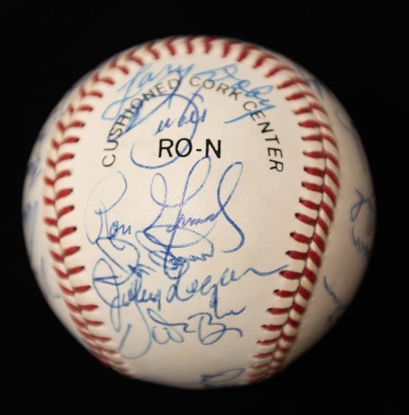 Signed Baseball Lot - Baseball w. 10 Autographs (Inc. PSA/DNA Letter w. Bob Gibson, Larry Doby, Ron Guidry, +) & Richard Goose Gossage Baseball (w. 4 Inscriptions and JSA COA)