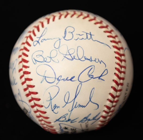 Signed Baseball Lot - Baseball w. 10 Autographs (Inc. PSA/DNA Letter w. Bob Gibson, Larry Doby, Ron Guidry, +) & Richard Goose Gossage Baseball (w. 4 Inscriptions and JSA COA)