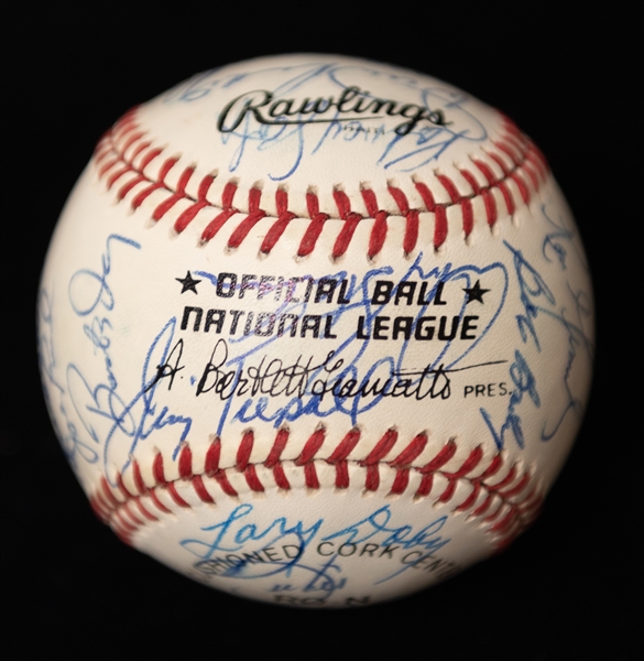 Signed Baseball Lot - Baseball w. 10 Autographs (Inc. PSA/DNA Letter w. Bob Gibson, Larry Doby, Ron Guidry, +) & Richard Goose Gossage Baseball (w. 4 Inscriptions and JSA COA)