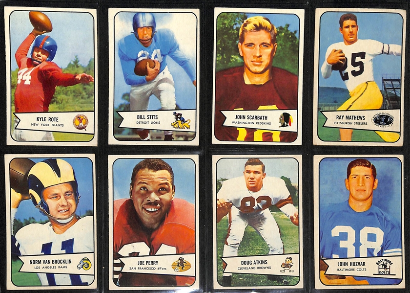 1954 Bowman Football Complete Set of 128 Cards w. George Blanda Rookie Card