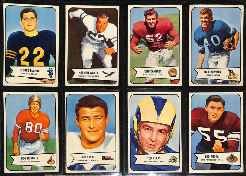 1954 Bowman Football Complete Set of 128 Cards w. George Blanda Rookie Card