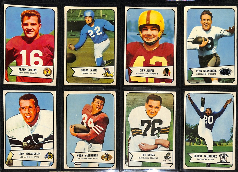 1954 Bowman Football Complete Set of 128 Cards w. George Blanda Rookie Card