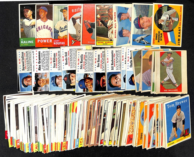  Lot of (250+) 1958-1963 Topps Baseball Cards w. 1960 Jim Kaat Rookie Card