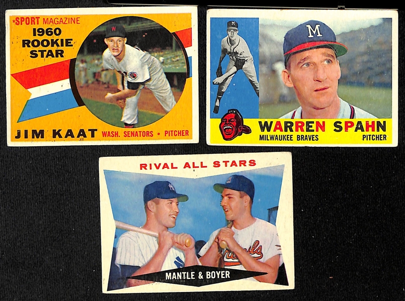  Lot of (250+) 1958-1963 Topps Baseball Cards w. 1960 Jim Kaat Rookie Card