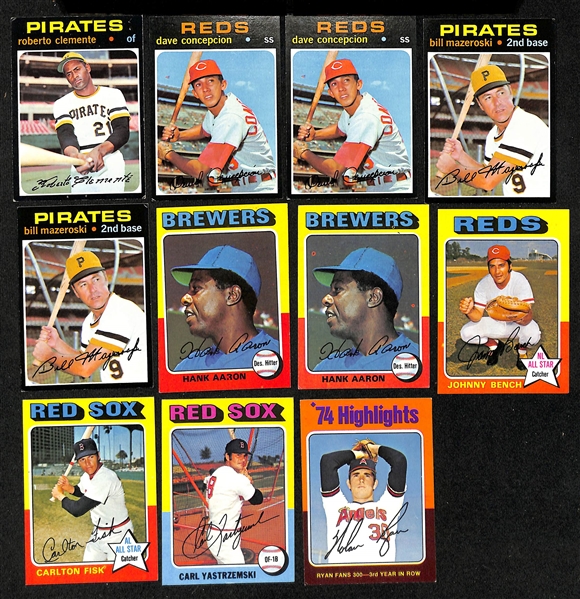  Lot of Approximately (500) 1968-1971 Topps Baseball Cards w. 1971 Roberto Clemente