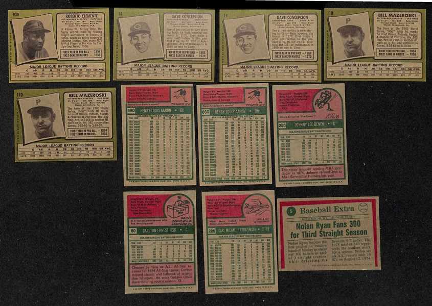  Lot of Approximately (500) 1968-1971 Topps Baseball Cards w. 1971 Roberto Clemente