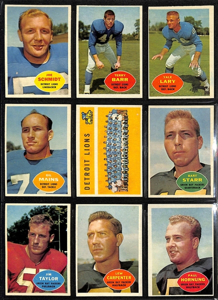  1960 Topps Football Near Complete Set of 131 Cards w. Jim Brown