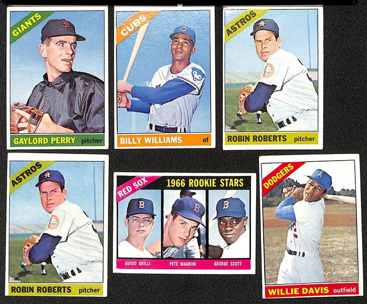  Lot of (24) 1966 High Numbers Topps Baseball Cards w. Gaylord Perry