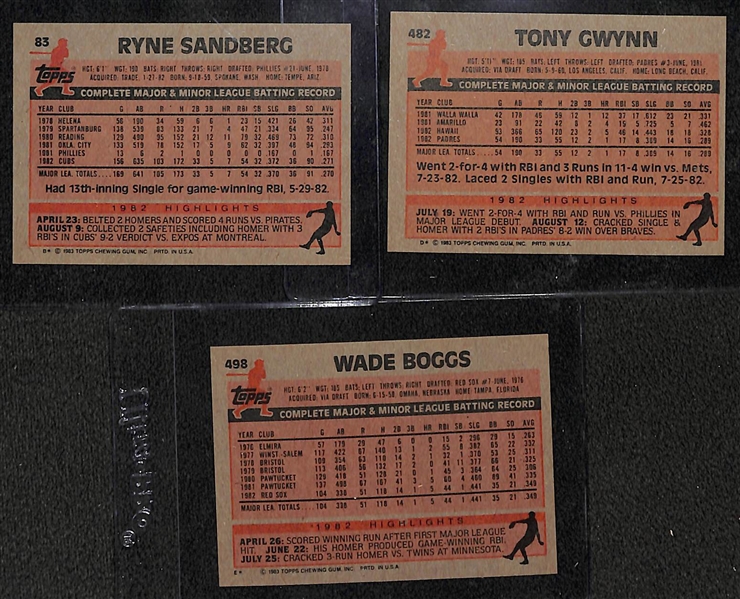  Lot of (2) 1983 Topps & Donruss Baseball Card Sets