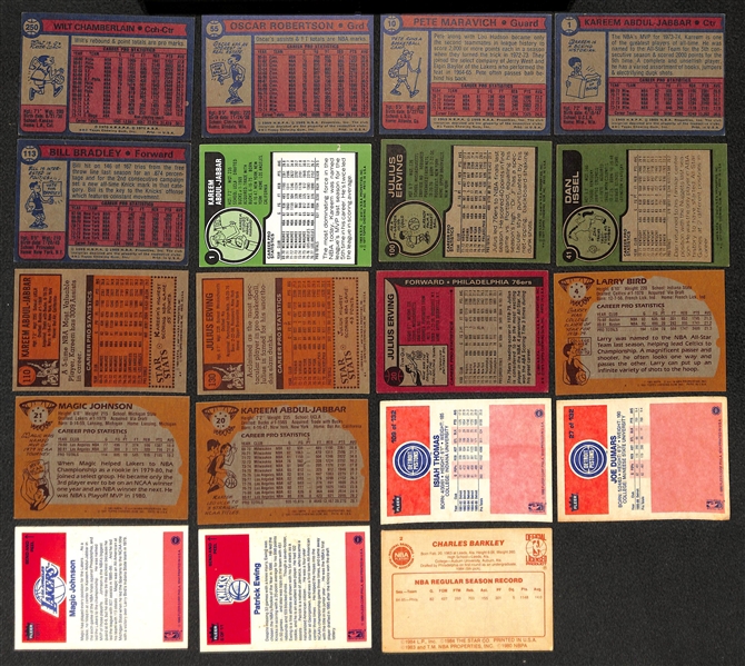  Lot of (400+) Topps Basketball Cards from 1974-1980 w. 1974 Wilt Chamberlain