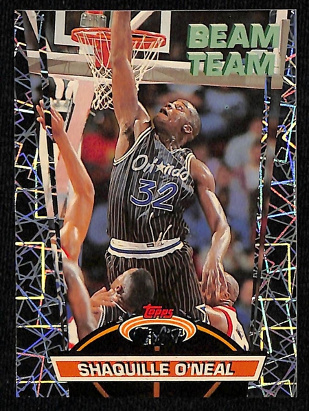 Lot of (5) Shaquille O'Neal Inserts and Rookies including 1992 Stadium Club Beam Team