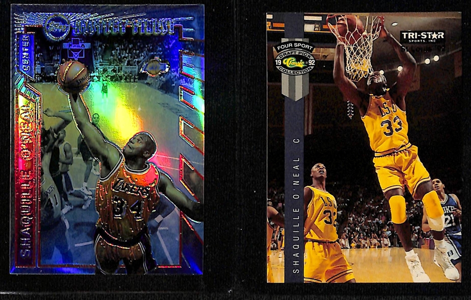 Lot of (5) Shaquille O'Neal Inserts and Rookies including 1992 Stadium Club Beam Team