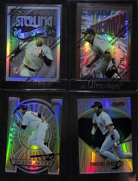 Lot of (4) 1996 Bowmans Best and Topps Finest Derek Jeter Refractors