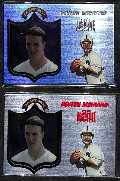 Lot of (14) NFL Football Rookies w. (7) Peyton Manning 1998 Absolute SSD