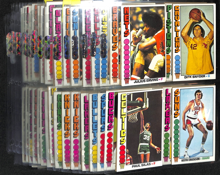 1976-77 Topps Basketball Complete Set of 144 Cards w. Kareem Abdul-Jabbar