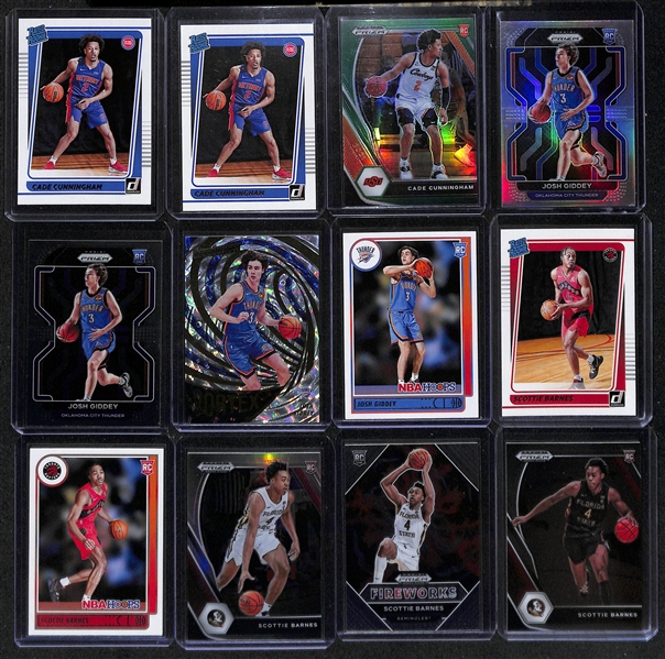 Lot of (23) NBA Modern Rookie Lot w. Cade Cunningham, Josh Giddy, Scottie Barnes and More!