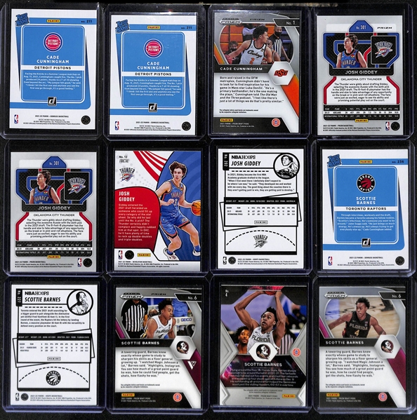 Lot of (23) NBA Modern Rookie Lot w. Cade Cunningham, Josh Giddy, Scottie Barnes and More!