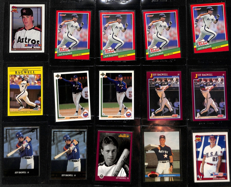 Lot of (60+) 1980s & 90s Baseball Rookie Cards w. Maddux, Rivera, Mattingly, Sandberg, Jeter and More