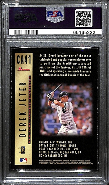 1997 Bowman Certified Derek Jeter Autographed Card #CA41 Graded PSA 7