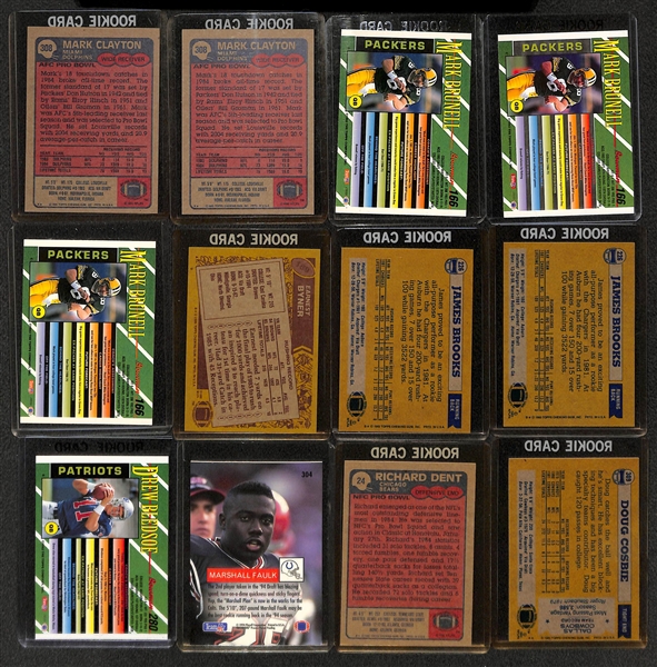 Lot of (44) Football Rookie Cards from 1970-2001 w. 1998 Topps Peyton Manning 