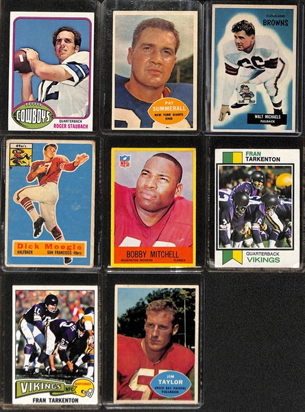 Lot of (84) Football Star Cards from 1955-1976 w. 1966 Philadelphia Johnny Unitas