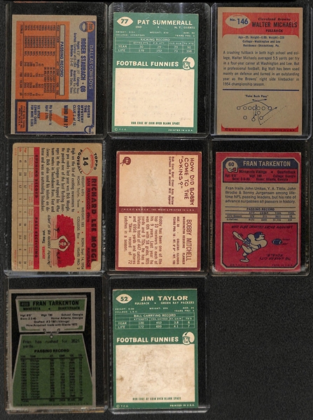 Lot of (84) Football Star Cards from 1955-1976 w. 1966 Philadelphia Johnny Unitas