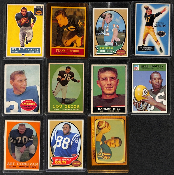 Lot of (109) Football Star Cards from 1953-1975 w. 1964 Philadelphia Jim Brown