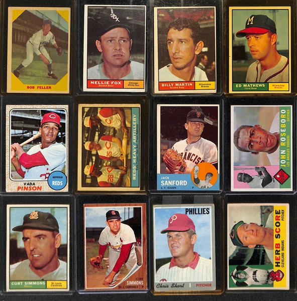 Lot of (58) Topps Baseball Star Cards from 1960-1968 w. 1961 Roger Maris 
