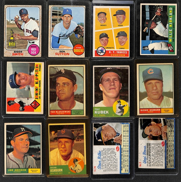 Lot of (58) Topps Baseball Star Cards from 1960-1968 w. 1961 Roger Maris 