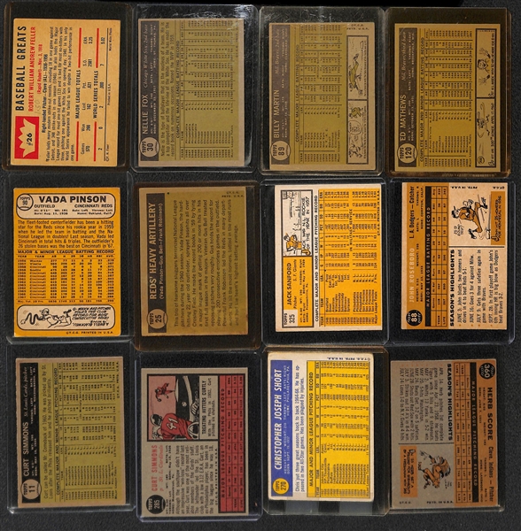 Lot of (58) Topps Baseball Star Cards from 1960-1968 w. 1961 Roger Maris 