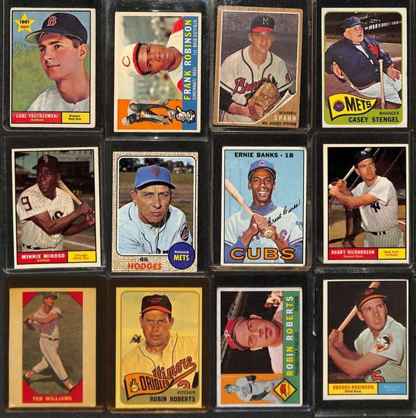 Lot of (56) Baseball Star Cards from 1960-1968 w. 1961 Carl Yastrzemski (2nd year)