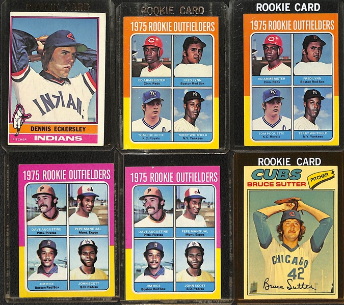 Lot of (12) Topps Baseball Rookie Cards from 1975-1979 w. 1965 Yount Rookie Card